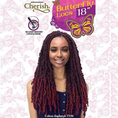 Cherish Bulk I Butterfly Locs l  Pre Looped l Crochet Hair l Faux Locs 12" - 18" Lengths